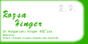 rozsa hinger business card